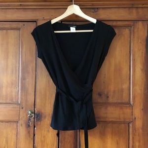 J. Crew black wraparound shirt